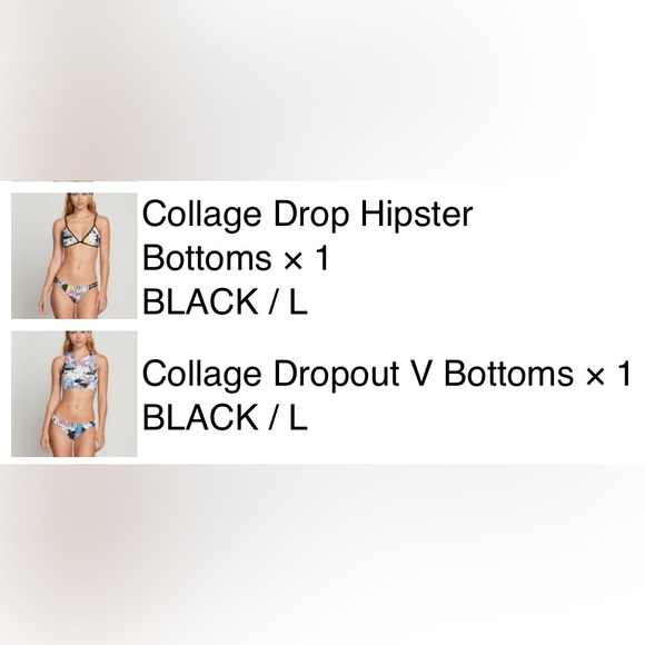 👙VOLCOM Collage Dropout V Bottom Only👙~large - Picture 10 of 11